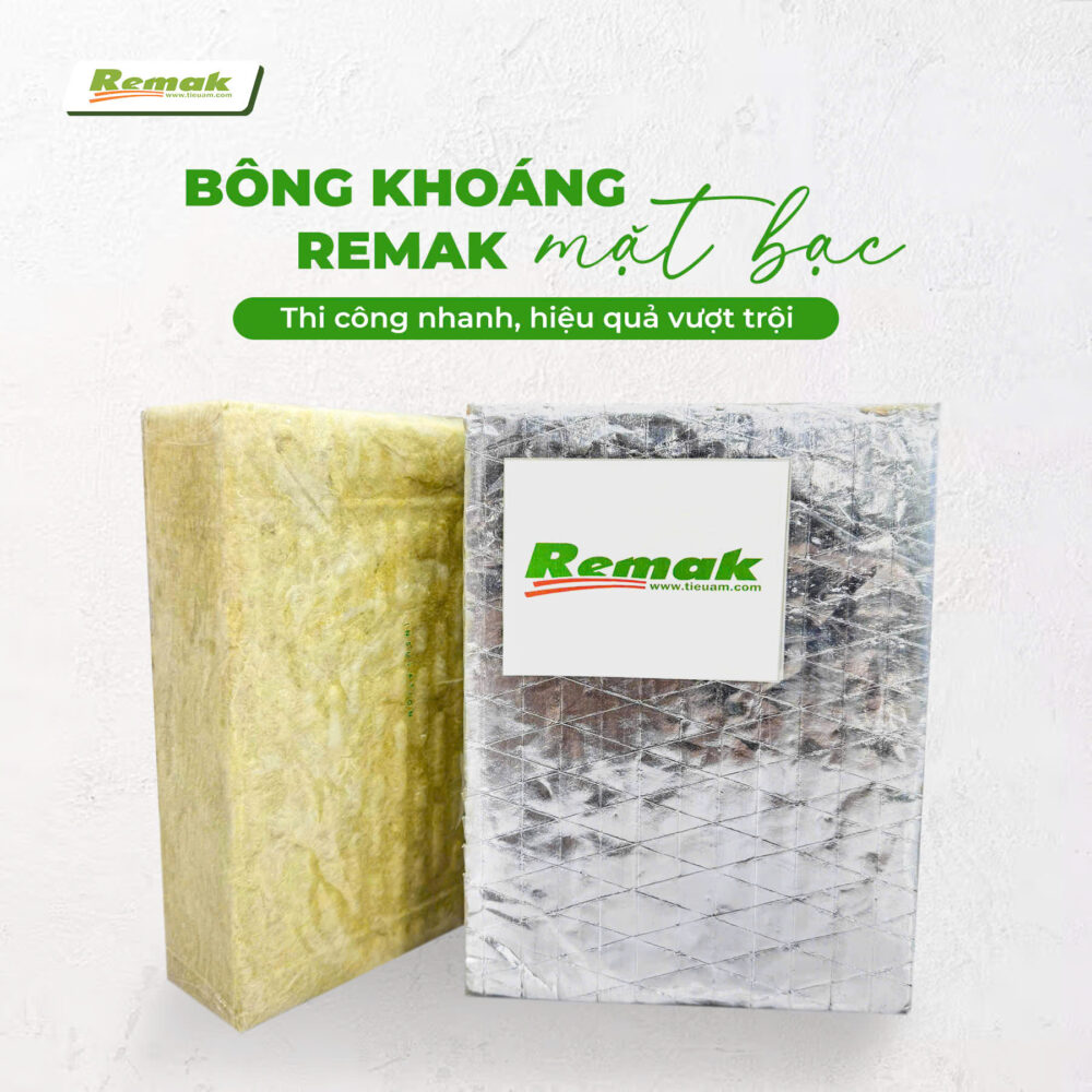 Bông khoáng Remak mặt bạc